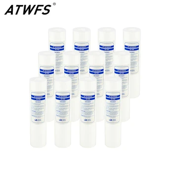 ATWFS 12 штук Картридж для фильтра для воды с осадком из полипропилена толщиной 1 микрон 10 дюймов, сменный картридж для обратного осмоса для очистки воды ro