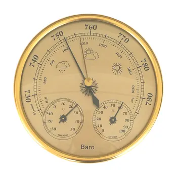 Барометр 3 в 1, бытовая метеостанция, Барометр, термометр, гигрометр, Настенные уличные часы современного дизайна