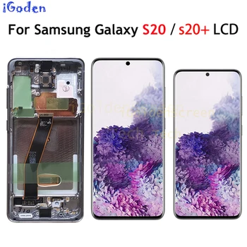 Для Samsung Galaxy S20 Lcd G980 G980F G980F/DS с Рамным Дисплеем Сенсорный Экран Дигитайзер Для Samsung s20 plus G985 G985F LCD