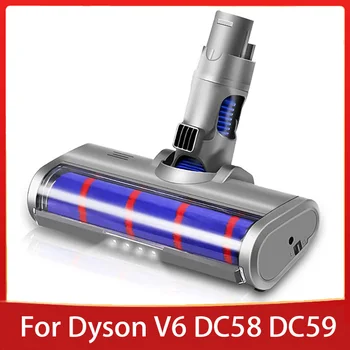 Инструмент с моторизованной насадкой для щетки для пола для пылесоса Dyson V6 DC58 DC59 DC61 DC62 DC74 со светодиодной фарой
