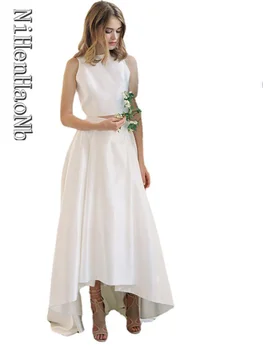 -Линии атласная свадебное платье топ и юбка комплект платье невесты брак платья