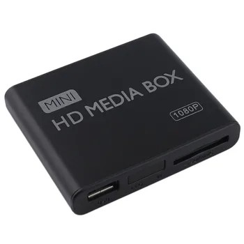 Мини Медиаплеер 1080P Mini HDD Media Box TV box Видео Мультимедийный Плеер Full HD С Кард-ридером SD MMC 100 Мбит/с AU EU US Plug