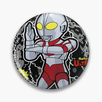 Обложка комикса Ultraman Мягкая кнопка Булавка на лацкане Мультяшный Металлический Декор Значок Одежда Милый Забавный Креативный подарок Модная Шляпа
