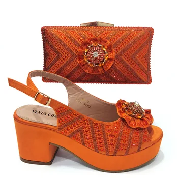 Покажите модные итальянские комплекты обуви и сумок в африканском стиле для вечерней вечеринки с камнями, итальянские сумки пурпурного цвета сочетаются с сумками!   HGB1-31