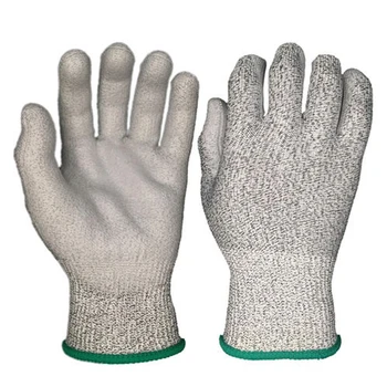 100% Высококачественные защитные перчатки из промышленного волокна HPPE, устойчивые к порезам, Уровень 5 с рабочей перчаткой для защиты ладоней, смоченной в полиуретане Изображение 2