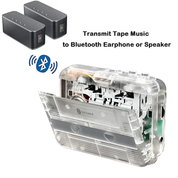 2023 Новый Bluetooth-кассетный плеер, портативные автономные кассетные плееры, FM-радио, Bluetooth-передатчик, плеер с автореверсом Изображение 2