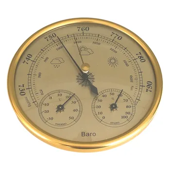Барометр 3 в 1, бытовая метеостанция, Барометр, термометр, гигрометр, Настенные уличные часы современного дизайна Изображение 2