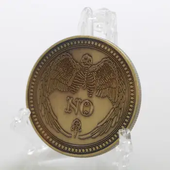 Да/Нет Памятная монета Ouija Монеты для принятия решений в готическом предсказании Всевидящее око или Ангел смерти Никелевая монета в долларах США Морган Изображение 2